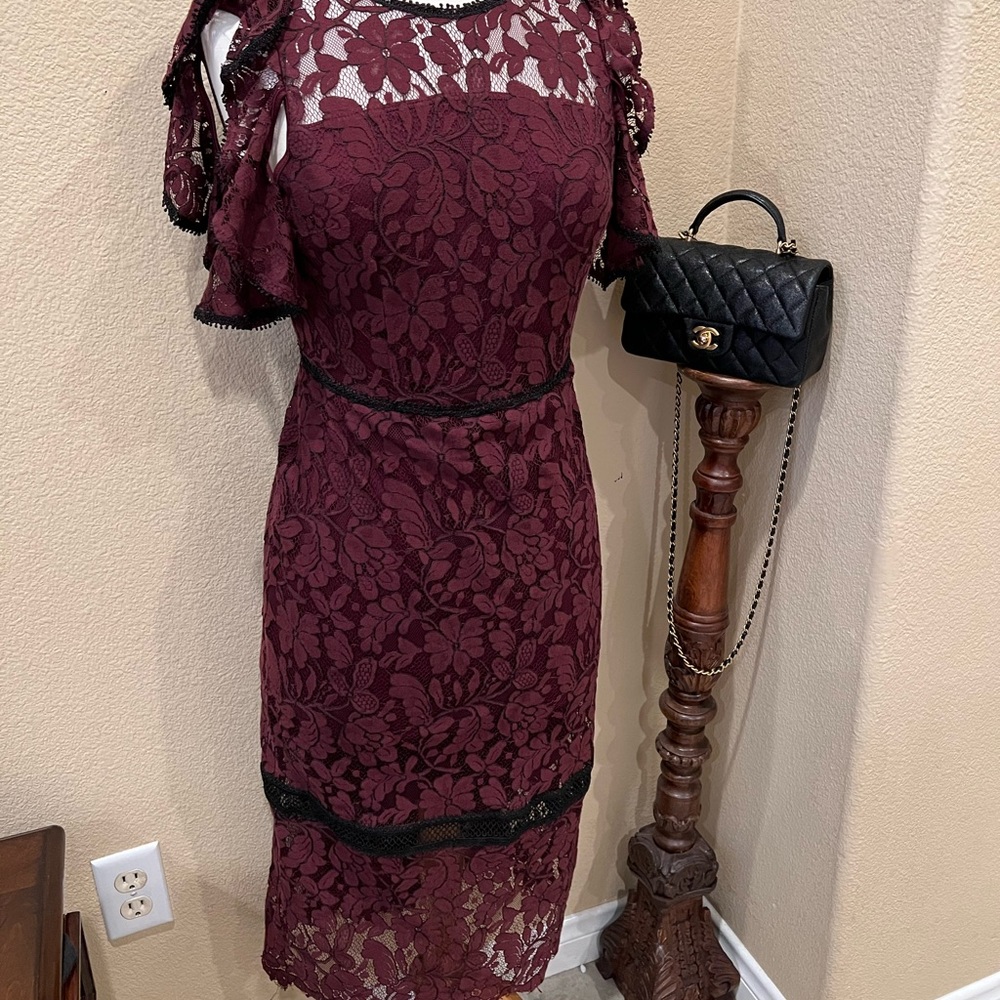 Boston Proper off the shoulder lace dress